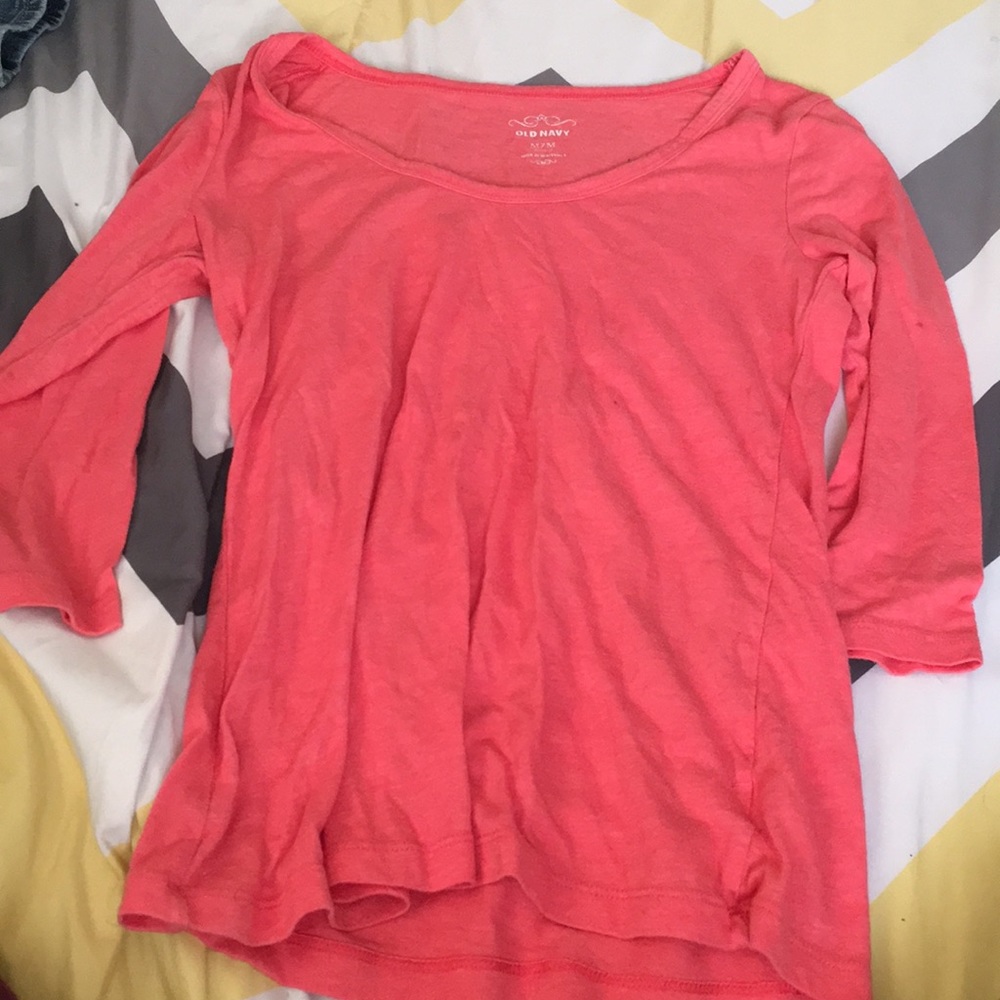 Old navy 3/4 length sleeve tee coral